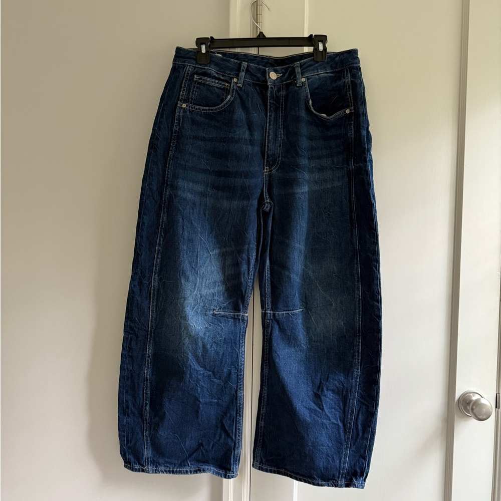 Wide-Leg Denim Jeans